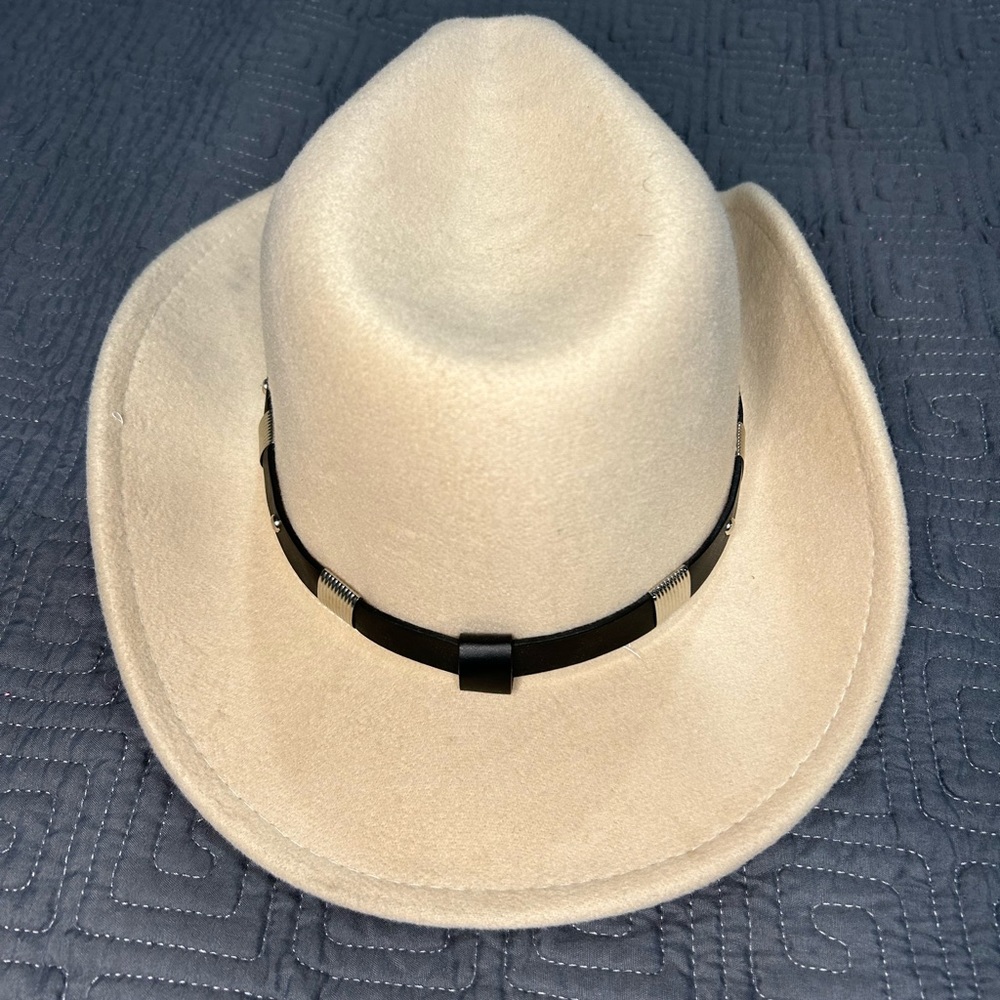 Lanzom Classic Felt Wide Brim Women/Men Western Cowboy/Cowgirl Hat w/Buckle Belt